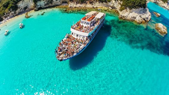 Από Κέρκυρα: Κρουαζιέρα μιας ημέρας για Παξούς, Αντίπαξος και Γαλάζιες Σπηλιές
