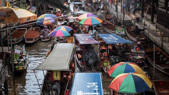 Билет на корабль/лодку/катер на плавучий рынок Дамноен Садуак в Бангкоке | Шесть человек на одну лодку | Ограниченное предложение