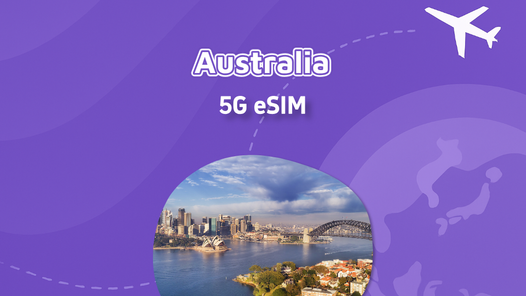 Australia | 5G eSIM | High-Speed ​​Data | Daily Pass / Total Data Package | 1-30 Days | Natural day | Quick Installation | QR Code