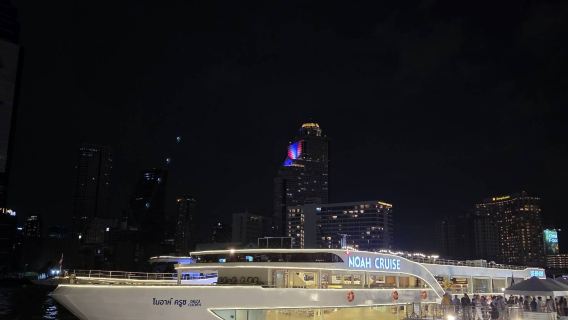 【公式】チャオプラヤー川クルーズ ノアクルーズ チケット+ビュッフェ|オプションキャビン