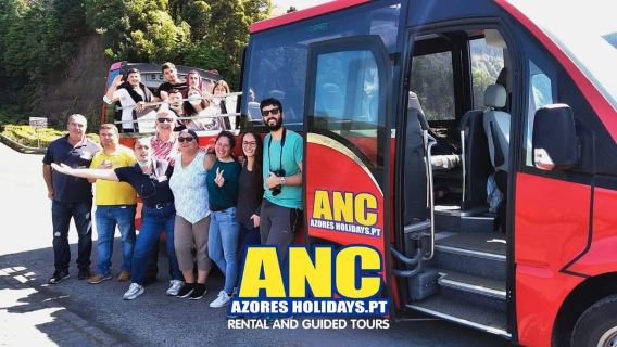 하루 종일 관광 투어 Lake Sete Cidades Fogo |파인애플 농장