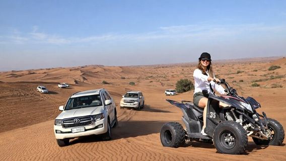 Desert Safari with Quad Bike, BBQ at Premium Camp & Camel Ride