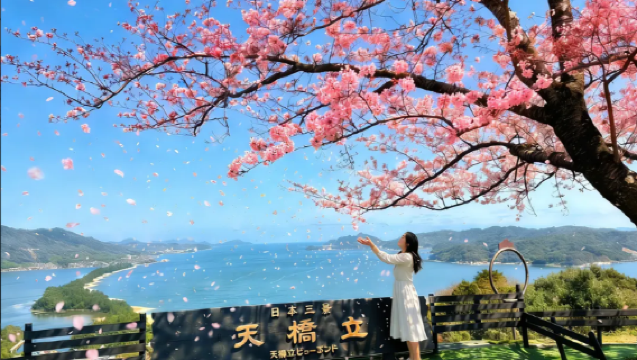 【桜シーズン】日本海の京都天橋立+伊根舟屋ワンデーツアー|オプションでケーブルカー・遊覧船含む