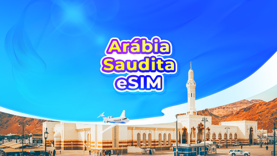 eSIM 5G da Arábia Saudita | Pacote diário/de dados | 1-30 dias | Cobrança de 24 horas | Código QR