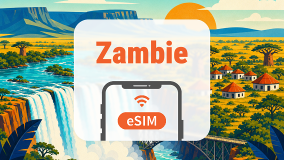 Zambie eSIM | IA & TikTok | 1–30 Jours | Code QR