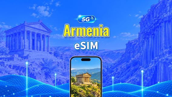Armenia 5G eSIM | Tupla-verkko | Tukee AI:ta ja TikTokia | Päivittäinen/kokonaisdatapaketti | 1–30 päivää | 24 tunnin laskutus | QR-koodi
