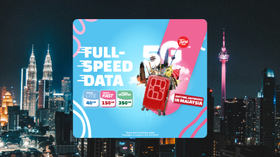 [มาเลเซีย] TuneTalk | ซิมการ์ด 4/5G | รับที่กัวลาลัมเปอร์/โคตาคินาบาลู/สนามบินปีนัง | ข้อมูลและการโทร