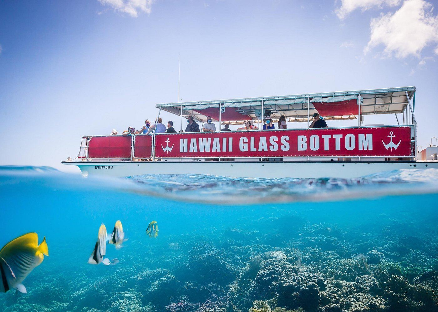 Hawaii Waikiki Glass Bottom Boat Romantic Sightseeing Cruise [English Tour]