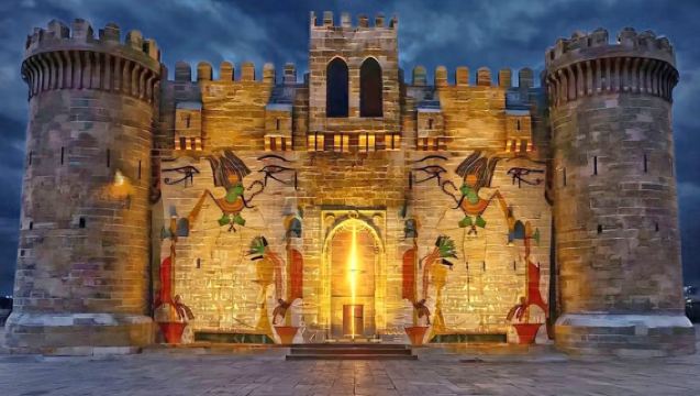 Espectáculo de Luz y Sonido en la Ciudadela de Qaitbay desde el Puerto de Alejandría