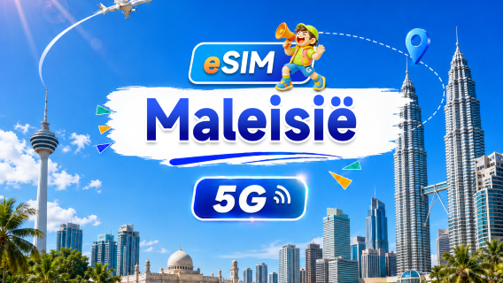 Maleisië 5G eSIM | Dagpakket/Totaalpakket | 500 MB/dag - Totaal 30 GB | 1-30 dagen | 24-uurssysteem | QR-code