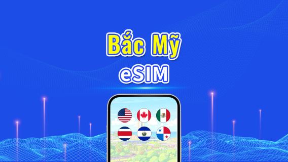 eSIM Bắc Mỹ | 5G/4G | Gói dữ liệu theo ngày/tổng | 1–30 ngày | Tính cước theo 24 giờ | Mã QR