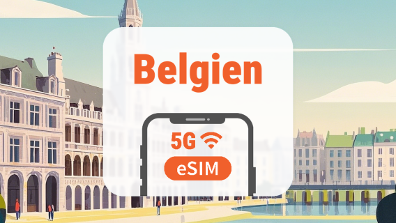 Belgien 5G eSIM | KI-Apps & TikTok | 1–30 Tage | QR-Code