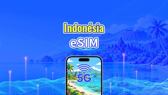 Indonésia 5G eSIM | Cobertura de múltiplas redes| Pacote diário/dados totais | Cobrança a cada 24 horas | 1–30 dias | QR Code