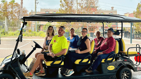 St.Augustine History Tour on Premium Golf Cart with PiCk Up