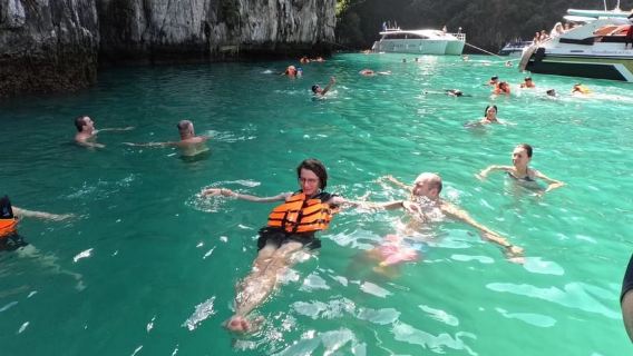 From Phi Phi: Sunset & Plankton Swim Tour By Speedboat