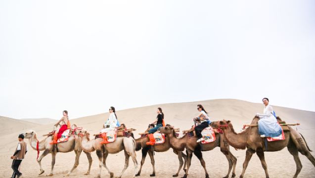 鳴沙山月牙泉大漠乘駝