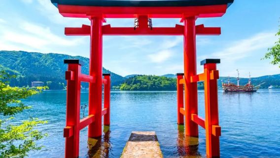 excursión de un día a Hakone Owakudani en barco pirata|Experiencia en teleférico de Hakone|Servicio de recogida y traslado al hotel disponible para grupos de 9 personas.