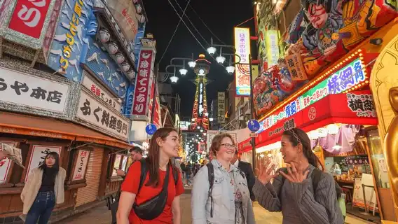 Osaka Local Foodie Walking Tour in Dotonbori and Shinsekai
