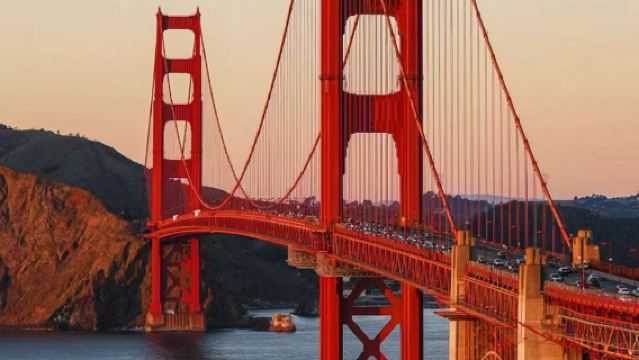 美國舊金山金門大橋-舊金山藝術宮-雙峰一日遊