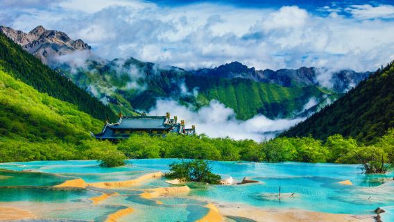 Lawatan sehari ke Kawasan Pemandangan Huanglong [Stesen Songpan/Stesen Huangjiu - Huanglong - Jiuzhaigou termasuk tiket masuk Huanglong]