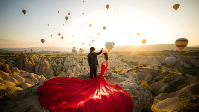 ประสบการณ์ถ่ายภาพบอลลูนคัปปาโดเกีย | ชุดบินได้, คู่รัก, ภาพถ่ายโรแมนติกและอินสตาแกรม