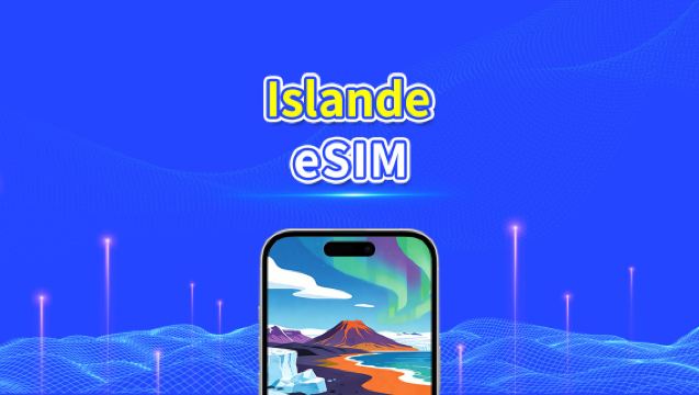 eSIM Islande | Données haut débit | 5G/4G | Forfait journalier/données | 24 h | 1 à 30 jours | Code QR