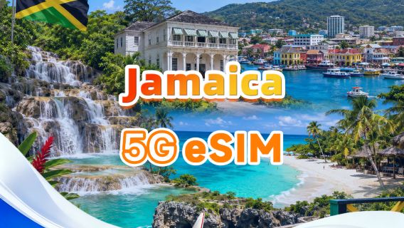 Jamaica 5G eSIM | Understøtter alle AI & TikTok | 500MB/dag - i alt 30GB | 1-30 dage | 24 timers fakturering | QR-kode