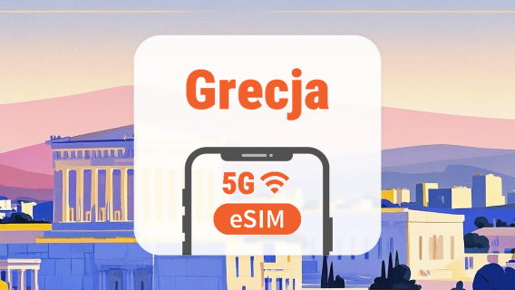 Grecja 5G eSIM | Podwójna sieć • Wszystkie AI & TikTok | 1–30 dni | Kod QR