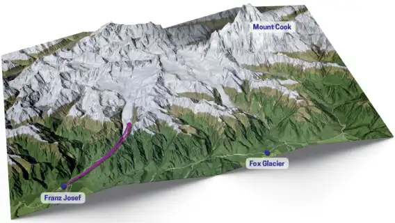 New Zealand South Island West Coast 10,000 Years Glacier Hike: Helicopter + 3-hour hike on Franz Josef Glacier - Including full iceberg hiking equipment - Franz Josef