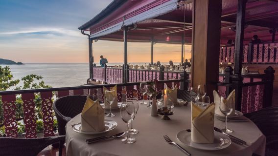 [Cliff Sea View] Baan Rim Pa Kalim Cliff Restaurant in Phuket, Thailand