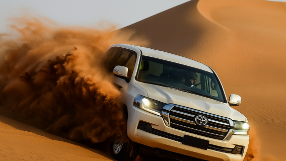 Safari nel deserto di Dubai, dune bashing, giro in cammello, sandboarding e barbecue