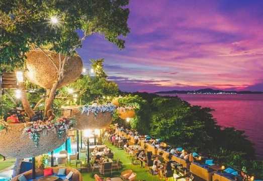 [Pattaya Cliff Sea View Restaurant] 3 Mermaids Sea View Restaurant|3 Mermaids Cafe & Restaurant Pattaya|Sunset sea view|restaurant reservation service