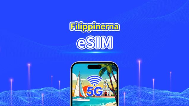 Filippinerna eSIM | Höghastighetsdata | 5G/4G | Dagspaket/Datapaket | Kalenderdag | 1-30 dagar | QR-kod