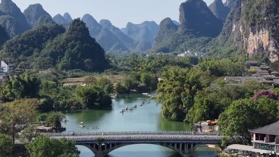 Dagstur i Yangshuo: Li River, Ten-Mile Gallery, Xingping Ancient Town (Privat bil + biljett)