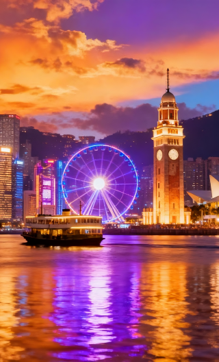 1-day tour in Hong Kong pure play - Tai Kwun + Victoria Harbour nightlife + Victoria Peak + Central Ferris wheel
