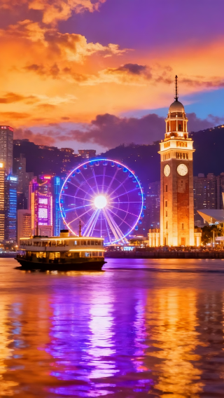1-day tour in Hong Kong pure play - Tai Kwun + Victoria Harbour nightlife + Victoria Peak + Central Ferris wheel