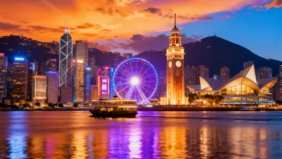 Hongkong Tagesausflug - Tai Kwun in Central + Nachtfahrt im Victoria Harbour + Victoria Peak + Riesenrad in Central | Reine Besichtigungstour