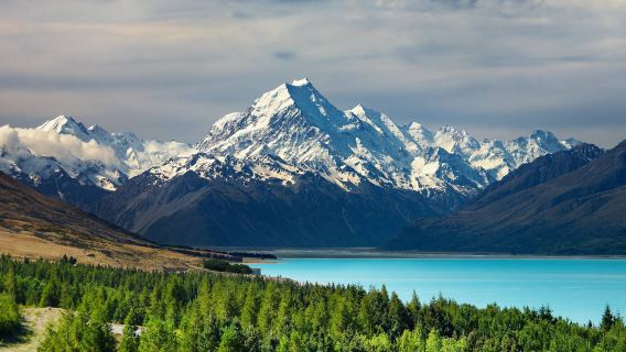 дневной тур автобус экскурсия по Южному острову Новой Зеландии ( в одну сторону/в один конец): Квинстаун — гора Кука / Обзорная экскурсионный автобус на гору Кука