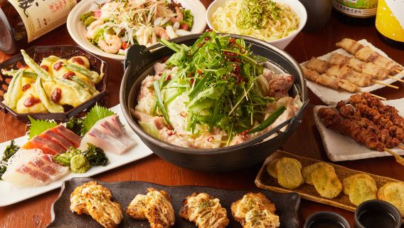 【博多道場 上野御徒町店】博多料理與牛雜火鍋套餐(含品牌燒酎、日本清酒及各式啤酒沙瓦暢飲)