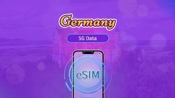 Jerman | eSIM 5G/4G | Paket Total | Penagihan 24 Jam | 7–30 Hari | Kode QR