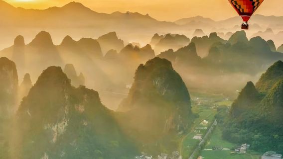 「2-6人團」清遠峰林曉鎮+T3茶園+樂天熱氣球營地包車一日遊