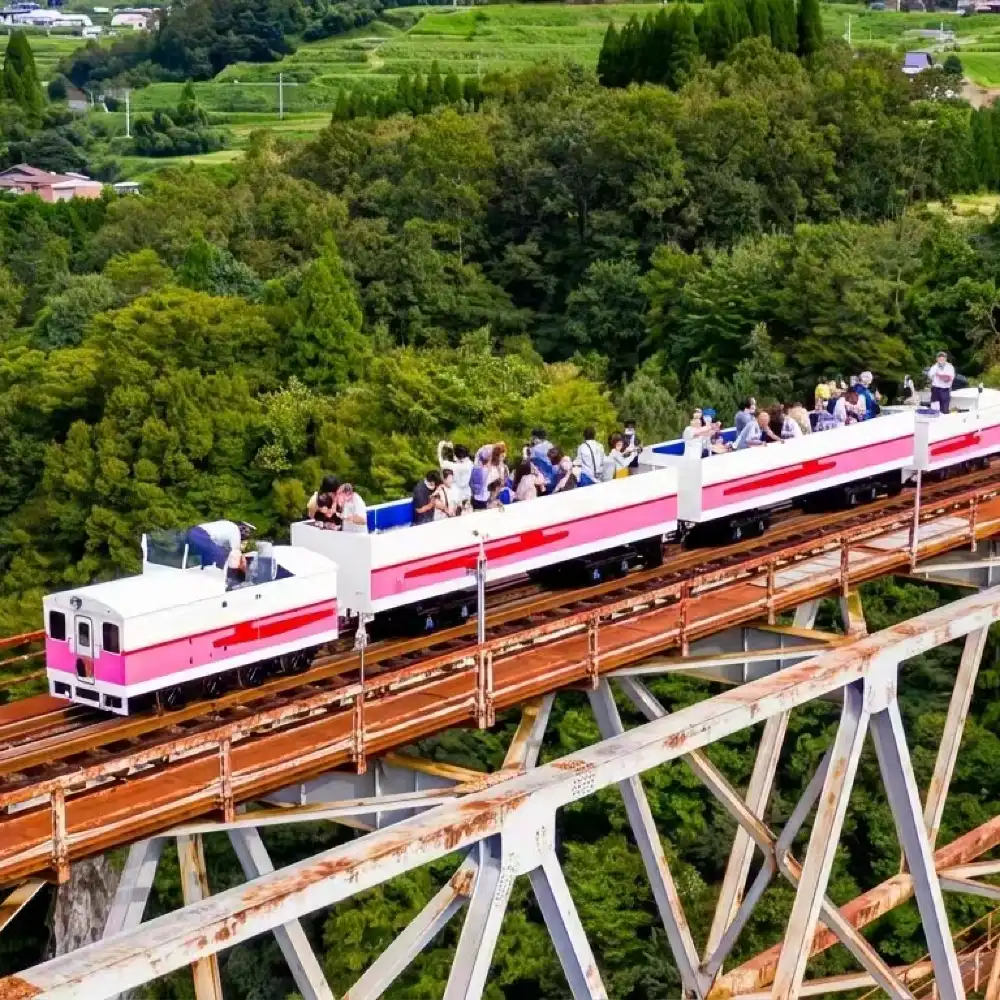 九州高千穂峡、景勝鉄道、阿蘇山草凪日帰り旅行、オプションクルーズ