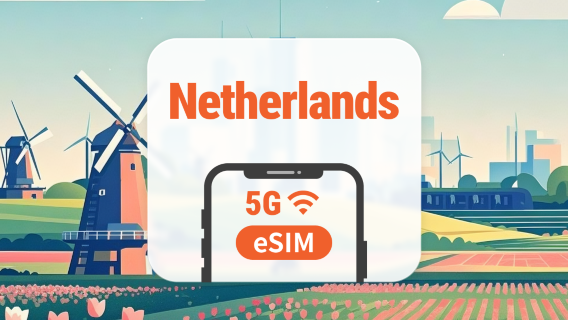 Netherlands 5G eSIM | Dual Network • All AI & TikTok | 1–30 Days | QR Code