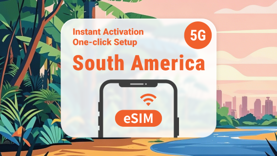South America Multi-Country eSIM | 7–30 Days Data | In-App Activation | Instant QR Delivery