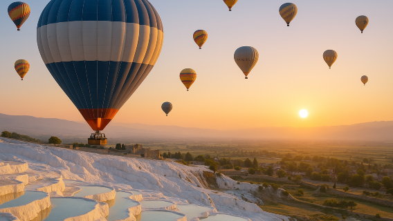 棉花堡熱氣球日出飛行體驗｜含酒店接送+飛行證書