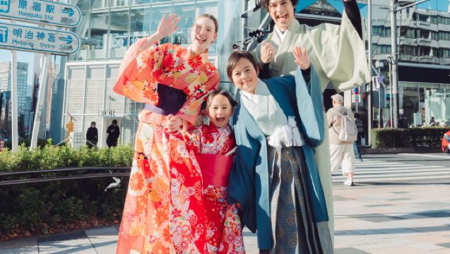 [HARAJYUKU KIMONO RENTAL<WASABI>] Kimono Dressing Experience (Includes Attire) & Rental (Adult) - Choose One of Three Costume Experiences