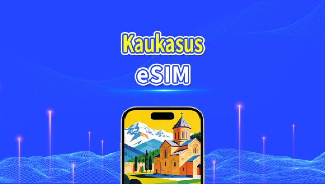 Kaukasus eSIM | Georgien/Armenien/Aserbaidschan | Tages-/Gesamtdatenpaket | 1–30 Tage | 24-Stunden-Abrechnung | QR Code