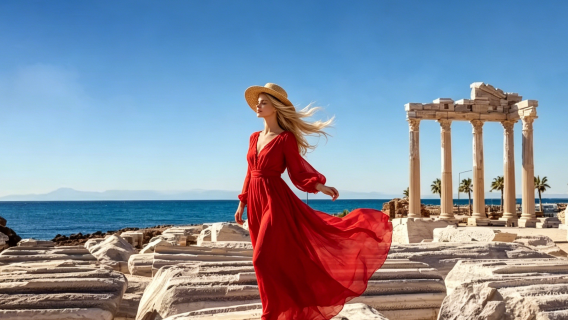 Excursión de un día en Antalya - Side para 18 personas: Teatro de Aspendos, Antigua ciudad de Perge y Templo de Apolo