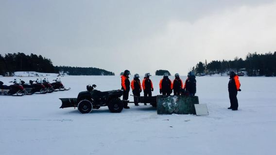 Helsinki: Snowmobile Tour with Lunch and Transfers