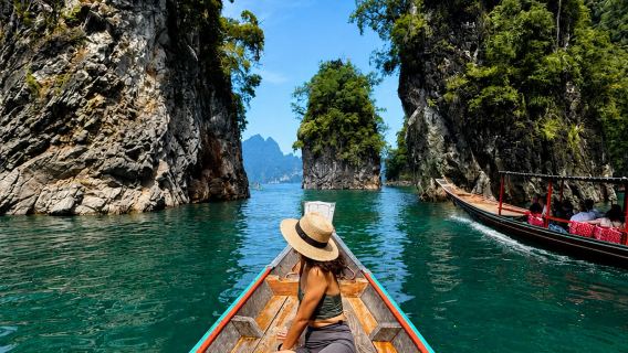 Cheow Lan Lake • Samet Nangshe • Guilin rocks • Bang Tong temple • from Phuket • 1 day